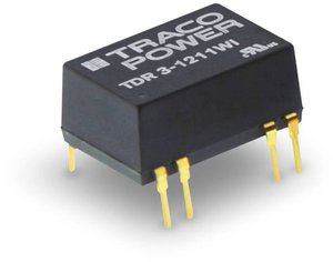 Przetwornica DC/DC TDR 3WI, 3 W, DIL TracoPower TDR 3-1222WI In 4.5-18V/DC Out 12V/DC