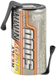 Akumulator pojedynczy Reely Sub-C 1.2 V 5000 mAh NiMH z oczkami lutowniczymi