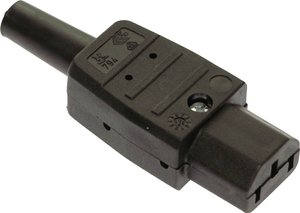 Złącze męskie IEC AS Schwabe 62081, styki: 2, 230 V, 10 A, 1 szt.