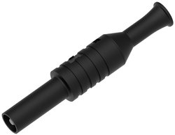 Wtyk bananowy d4 bezpieczny, zacisk śrubowy, czarny Electro PJP 1065-CD1-N Wtyk laboratoryjny 1 szt.