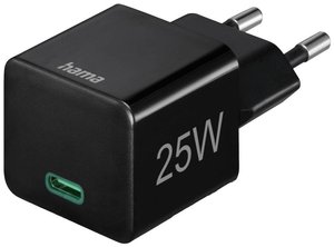 Hama  Ładowarka USB 25 W dom, gniazdo Maksymalne natężenie wyjściowe 3000 mA Ilość wyjść: 1 x USB-C