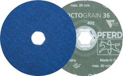 Tarcza fibrowa COMBICLICK Ø 125 mm VICTOGRAIN-COOL 36 do stali i stali nierdzewnej Tarcza ścierna PFERD CC-FS 125 VICTOGRAIN-COOL 36 64112536 25 szt.