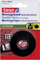 tesa Powerbond® Outdoor Dwustronna taśma montażowa — odporna na warunki atmosferyczne, mocna przyczepność (do 1 kg na 10 cm), do różnorodnych zastosowań zewnętrznych Taśma montażowa tesa tesa® Powerbond 55750-00001-03 OUTDOOR (D x S) 1.5 m x 19 mm 1.5 m 1