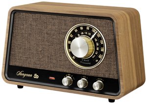 Radio Sangean WR-101 AM/FM/Bluetooth/AUX Premium z drewnianą obudową w kolorze orzecha włoskiego Radio Sangean Premium Wooden Cabinet WR-101 AM, FM  orzech włoski