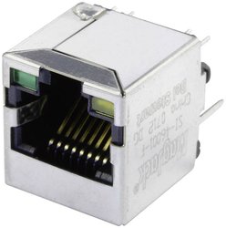 złącze żeńskie do wbudowania pionowego RJ45 BEL Stewart Connectors SI-46001-F Ilość styków: 8P8C 1 szt.