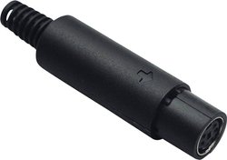 Złącze męskie DIN miniaturowe  0204012 BKL Electronic 0204012 złącze żeńskie proste Ilość styków: 6  czarny 1 szt.