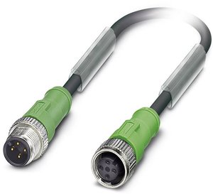 Kabel do czujników/elementów wykonawczych Phoenix Contact SAC-4P-M12MS/ 5,0-PUR/M12FS 1694075, Złącze żeńskie M12, proste, 1 szt.