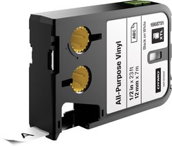 Taśma do nadruku, winyl  DYMO 1868751 XTL Kolor taśmy: biały Kolor nadruku:czarny 12 mm 7 m