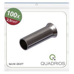 Końcówka rurkowa Quadrios 22C477 22C477, Bez izolacji, 2.5 mm² x 12 mm, 100 szt.