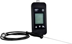 Sonda do pomiaru temperatury szef ustawiania zębów czujnikiem, z czujnikiem 1,5 mm, czarny, z kablem Termometr typu Pt1000 LH - Ludwig Heer CHEF´S-PROBE-S-800-1.5 611656, -200 - 450 °C