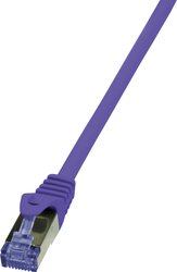 Kabel LAN LogiLink CQ302VS, 1 szt., RJ45, CAT 6a, S/FTP, 0.50 m, fioletowy