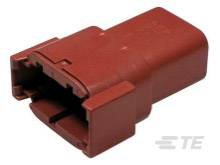 Obudowa złącza pin męskiego na kabel TE Connectivity DTM04-08PD, wire-to-wire, piny: 8, 1 szt.