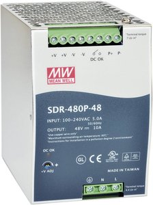 Zasilacz na szynę DIN Mean Well SDR-480P-48, 48 V/DC, 10 A, 480 W