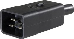 Złącze męskie IEC AS Schwabe 62084, styki: 2, 230 V, 10 A, 1 szt.