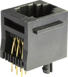 złącze żeńskie do wbudowania pionowego RJ12 econ connect MEB6/6PST  1 szt.