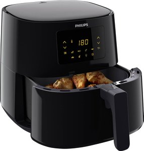 Philips Airfryer Essential XL HD9270 / 96, cyfrowy wyświetlacz z zaprogramowanymi programami gotowania 7, 1.2kg, funkcja utrzymywania ciepła, czarny Frytkownica Philips HD9270/96, 6.2 l