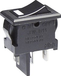 Przełącznik NKK Switches JWS11RAAC, 250 V/AC, 10 A, 1 x wył/wł, zatrzask, 1 szt.