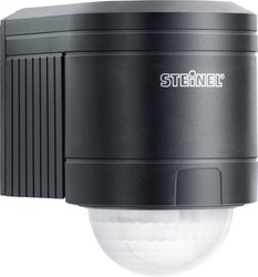 Czujnik ścienny na podczerwień IS 240 DUO, czarny Czujnik ruchu PIR Steinel 602710  IP54 czarny