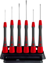 Zestaw wkrętaków Wiha PicoFinish® Fein płaskie, Phillips 6-częściowy z uchwytem (42990) Zestaw wkrętaków Wiha 42990 6 szt. płaski, krzyżakowy Phillips