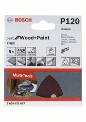 Papier ścierny delta Bosch Accessories  2608621688 93 mm 5 szt.