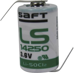 Bateria 1/2 AA Saft LS14250HBG, 3.6 V, 1200 mAh, litowe, Z-końcówka do lutowania, 1 szt.