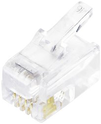 Złącze męskie RJ TRU COMPONENTS TC-10336056, RJ10, CAT 3, piny:4P4C, 1 szt.