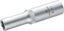 Końcówka klucza nasadowego 6,3 mm (1/4'') TOOLCRAFT 816095 Rozwartość klucza 6 mm