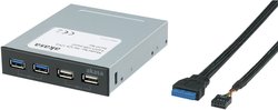 Panel przedni hub USB 2.0, USB 3.2 Gen 1 Akasa  4 Porty  czarny
