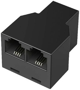telefony adapter Hama Modular-Verteiler, Buchse 6p4c - 2 Buchsen 6p4c 00201128, 1 szt.