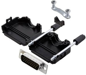 Zestaw listew męskich D-Sub TRU COMPONENTS TCDPPK15BKHDP26K 7709416, rzędy: 3, styki: 26, 180 °, 1 szt.