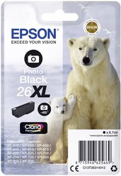 Epson atrament T2631, 26XL tusz oryginalny  Foto czarny C13T26314012