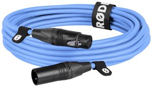 RøDE XLR6M Kabel mikrofonowy Premium XLR niebieski (6 m) Kabel Canare Złącze Neutrik. XLR kabel  Rode XLR6M-B 1 szt.