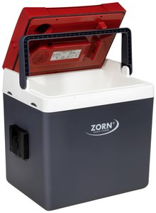 ZORN Cooler Z 26 LNE PX Lodówka z funkcją grzania EEK: E (A - G) termoelektryczna 230 V, 12 V biało-czerwony, szary 25 l maks. 17°C poniżej temperatury otoczenia