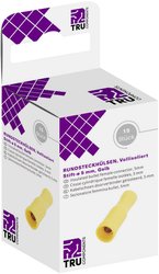 TRU COMPONENTS T1904C120 Tulejka okrągła 4 mm² 6 mm² Izolowane w całości żółty 15 szt.