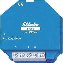 Samouczący się przełącznik bez magistrali 230 V. 1 zestyk zwierny nie bezpotencjałowy 10a/250V AC Przełącznik odłączający Eltako 61100530  1 szt.