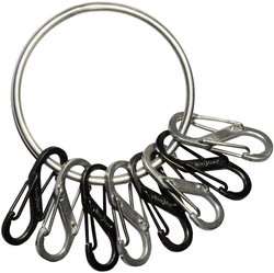 NITE Ize Kółko do kluczy z karabińczykiem NI-BRG-M1-R3 BigRing 8 S-Biner czarny, srebrny 1 szt.