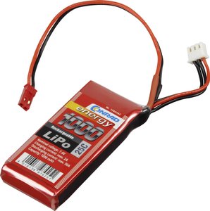 Pakiet akumulatorów (LiPo) 7.4 V 1000 mAh 25 C Conrad energy Softcase Gniazdo BEC