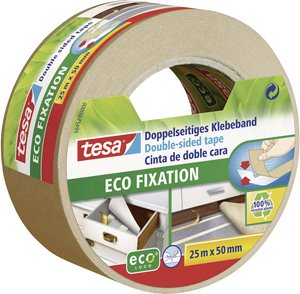 tesa® taśma dwustronna PRO NATURE, taśma do dywanów - przyjazna dla środowiska, do mocowania dywanów, również do dekoracji i rękodzieła Taśma dwustronna tesa  56452-00000-11 ECO FIXATION (D x S) 25 m x 50 mm 25 m 1 szt.