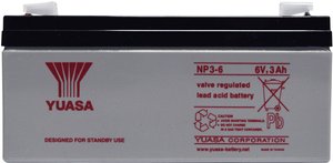 Akumulator ołowiowy Yuasa NP3-6 NP3-6, AGM, 6 V, 3 Ah