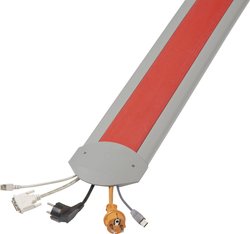 Mostek kablowy Serpa 5.01079.3020, (D x S x W) 1500 x 150 x 17 mm, jasnoszary, czerwony, 1 zest.