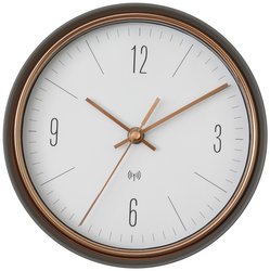 TFA Dostmann 60.3547.10 Sterowany radiowo Zegar ścienny 22.3 cm x 7 cm szary, miedziany