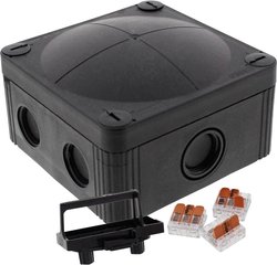 Skrzynka przyłączeniowa Wiska COMBI 407 BK / 3-221-413, IP66/IP67, (D x S x W) 95 x 95 x 40 mm, czarny, 5 szt.