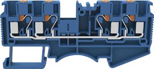 Kwadratowy zacisk szeregowy Degson DS4-kwadratowy, niebieski 0,2 mm² - 6 mm² Terminal przepustowy Degson DS4-QU-01P-12-00A(H) zacisk push-in  1 szt.