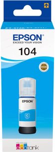 Epson C13T00P240 EcoTank 104 Tusz do napełniania  Cyjan  65 ml