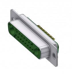 Złącze żeńskie D-Sub Deltron Connectors DTS 17W2 SZ/2, styki: 17, 180 °, 1 szt.