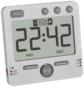 Timer TFA Dostmann 99HOURS cyfrowy biały