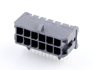 Listwa kołkowa, męska, do wbudowania, standardowa Molex MOL Power & Signal Sol. 430451200, piny: 12, 8.5 A, 1 szt.