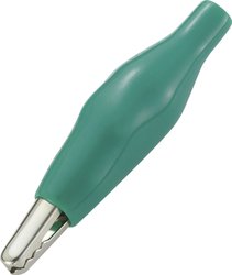 Zacisk krokodylowy TRU COMPONENTS TC-ACR1GN203 1593494 Maksymalny zakres zacisku: 3 mm Długość: 35 mm zielony 1 szt.