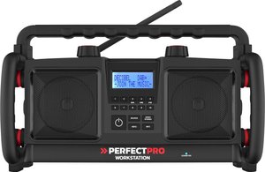 Radio na budowę PerfectPro WORKSTATION, UKW, DAB+, czarny
