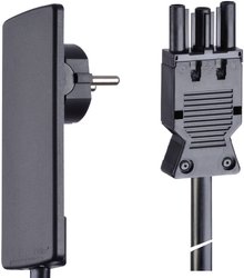 Kabel przyłączeniowy EVOline 151000152100  czarny 1.50 m